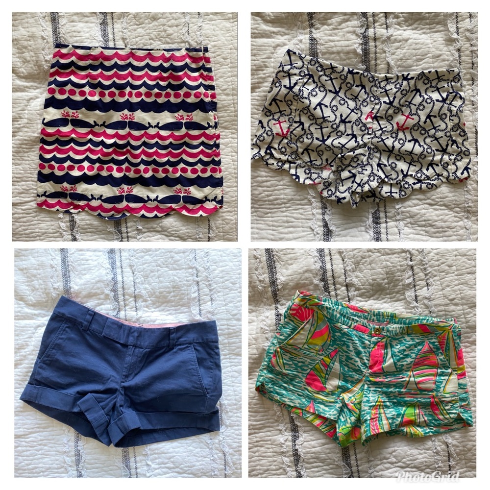 Lilly Pulitzer Shorts and Skirt Lot. Sizes 4 and 6
